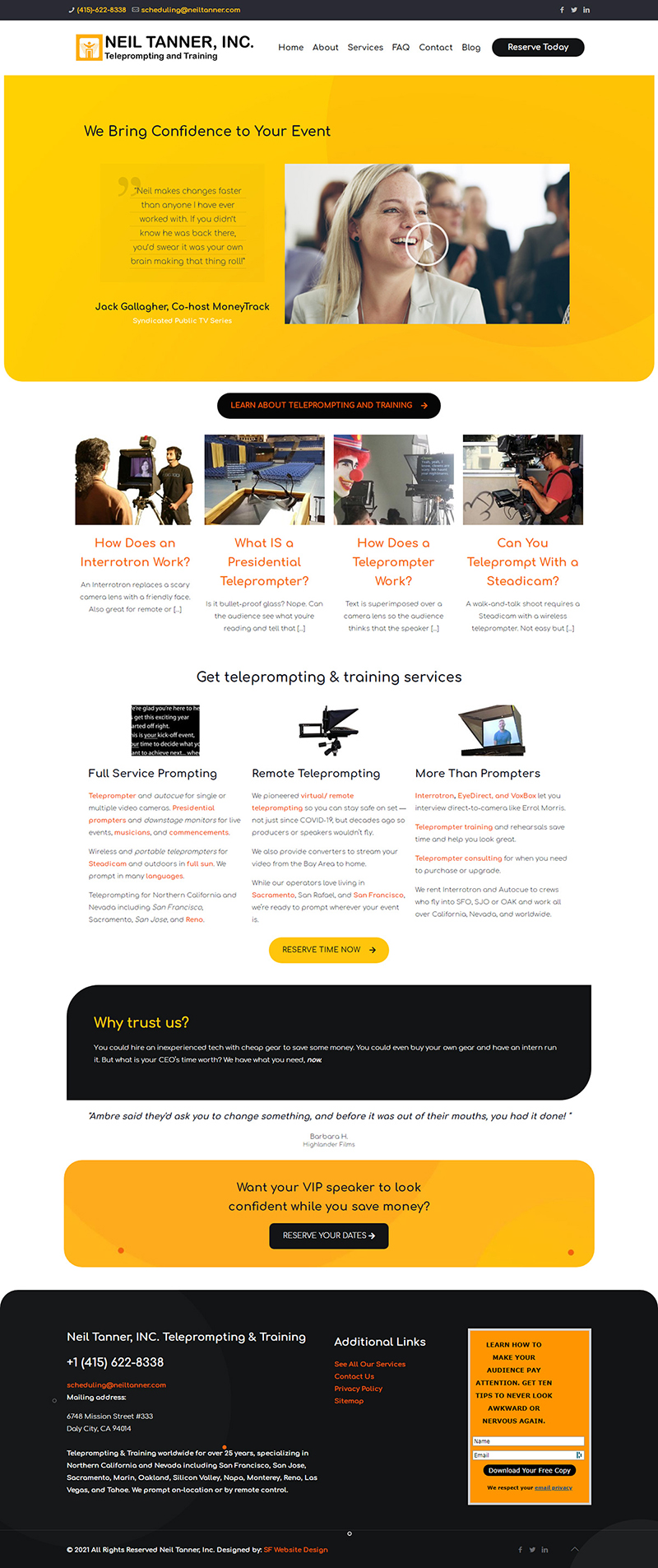 Neil Tanner -  Home Page Layout Design