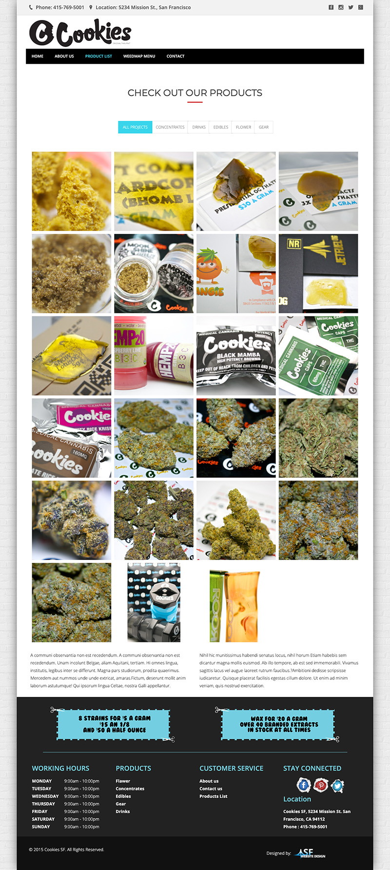 Cookie SF Web Design for Weed Dispensary