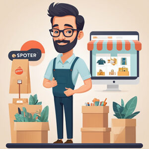 icon of an ecommerce store owner